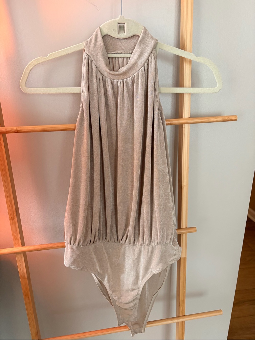 Commense Beige mock neck tank NWT